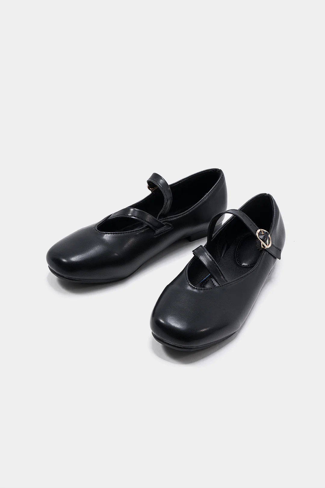 Leather Round Flats - Flockneti