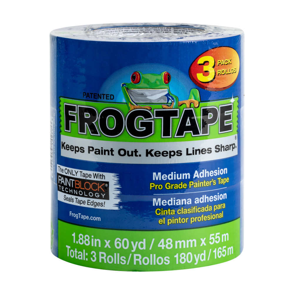 Frogtape CP 130 Painter’s Tape – Pro Grade – Blue – 48mm x 55m – 3-Pack - Flockneti