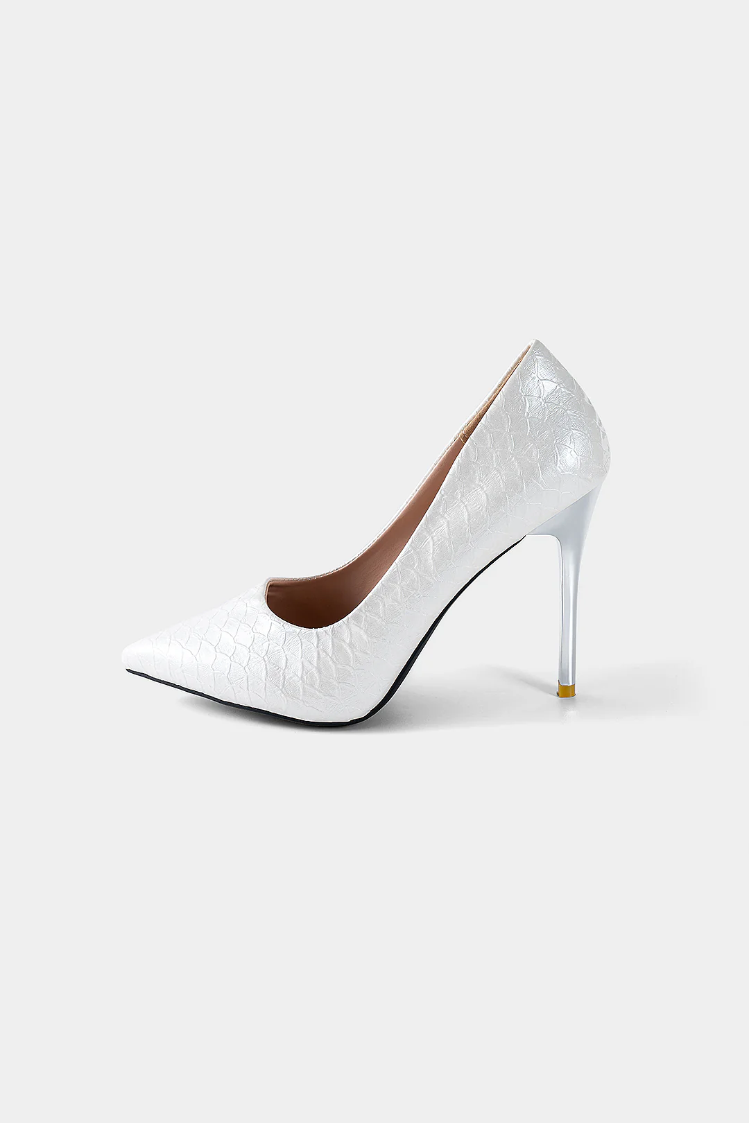 Textured Pointed Heels - Flockneti