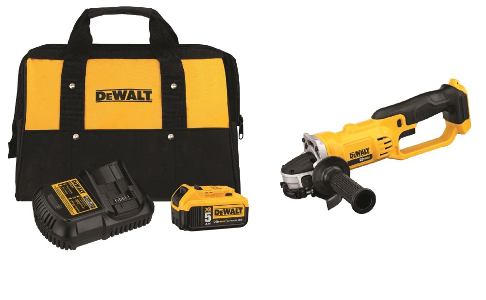 DEWALT 20V MAX 4 1/2 Cut Off Tool with 5Ah Kit with Bag Bundle - Flockneti