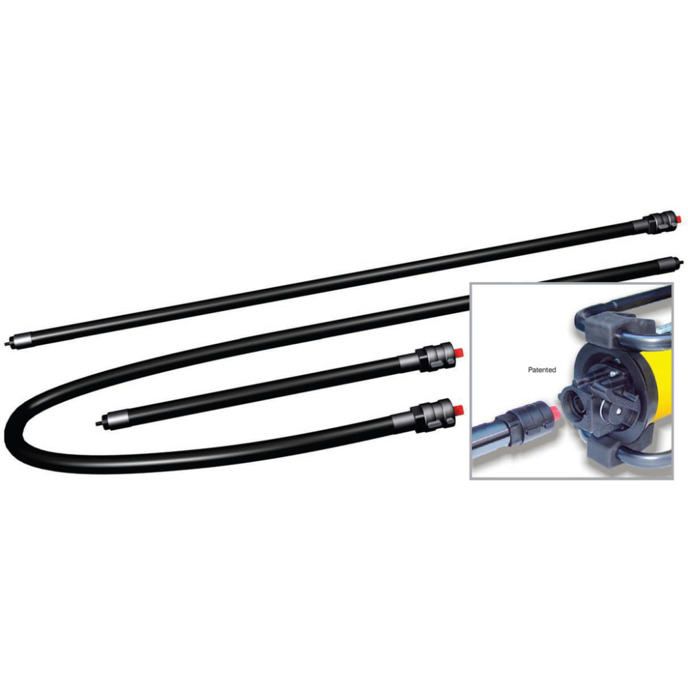 Oztec Industries Flexible Concrete Vibrator Shaft Assembly 7′ with QD Coupler - Flockneti