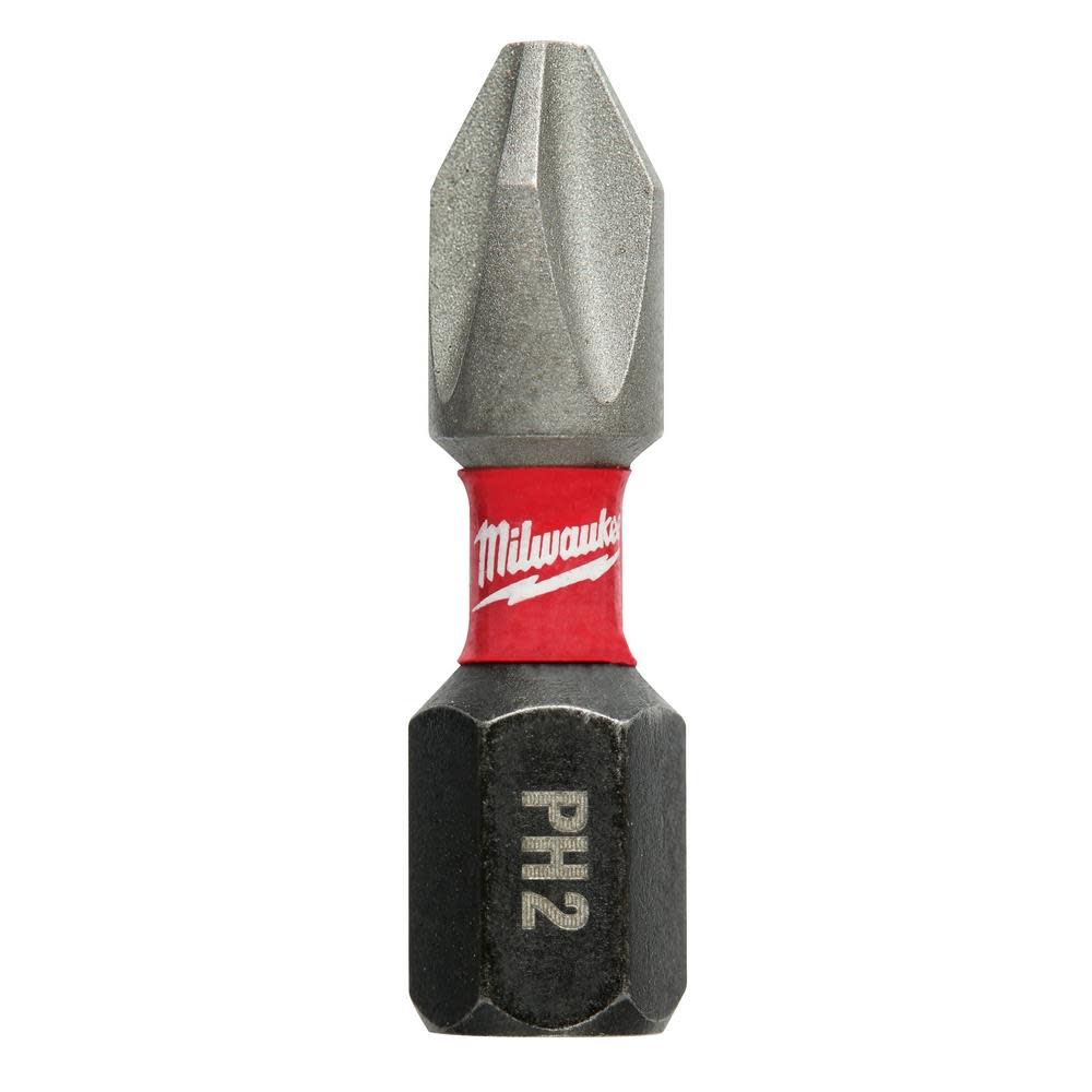 Milwaukee SHOCKWAVE Phillips #2 Insert Bit (15-Piece Contractor Pack) - Flockneti