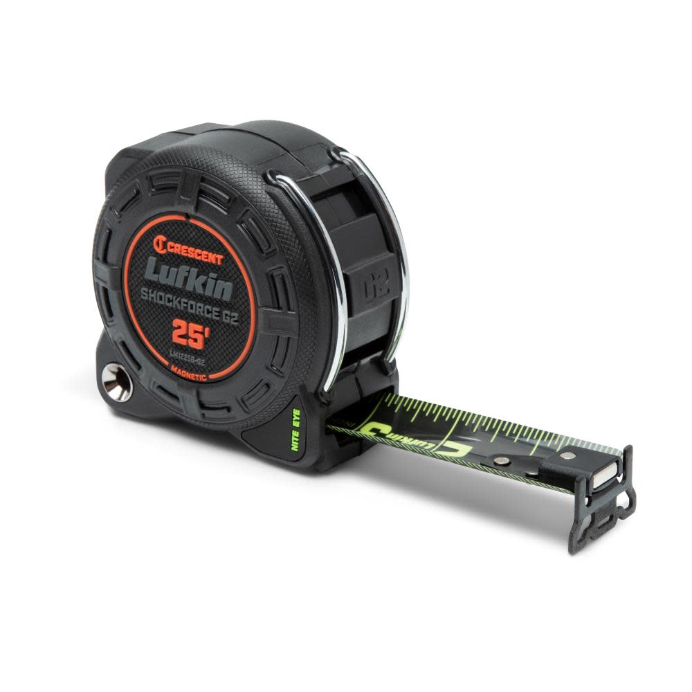 Crescent Shockforce Nite Eye G2 Magnetic Tape Measure 1 1/4″ x 25′ - Flockneti