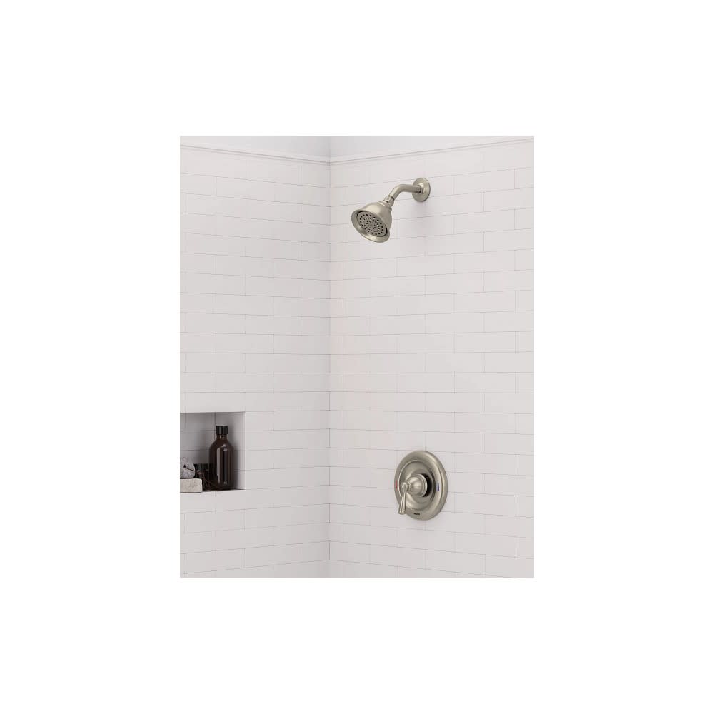 Moen Banbury Shower Head Spot Resist Brushed Nickel 4″ 1 Handle - Flockneti