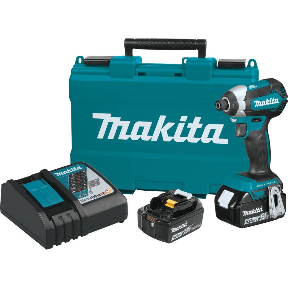 Makita 18V LXT Lithium-Ion Brushless Cordless Impact Driver Kit (5.0Ah) - Flockneti