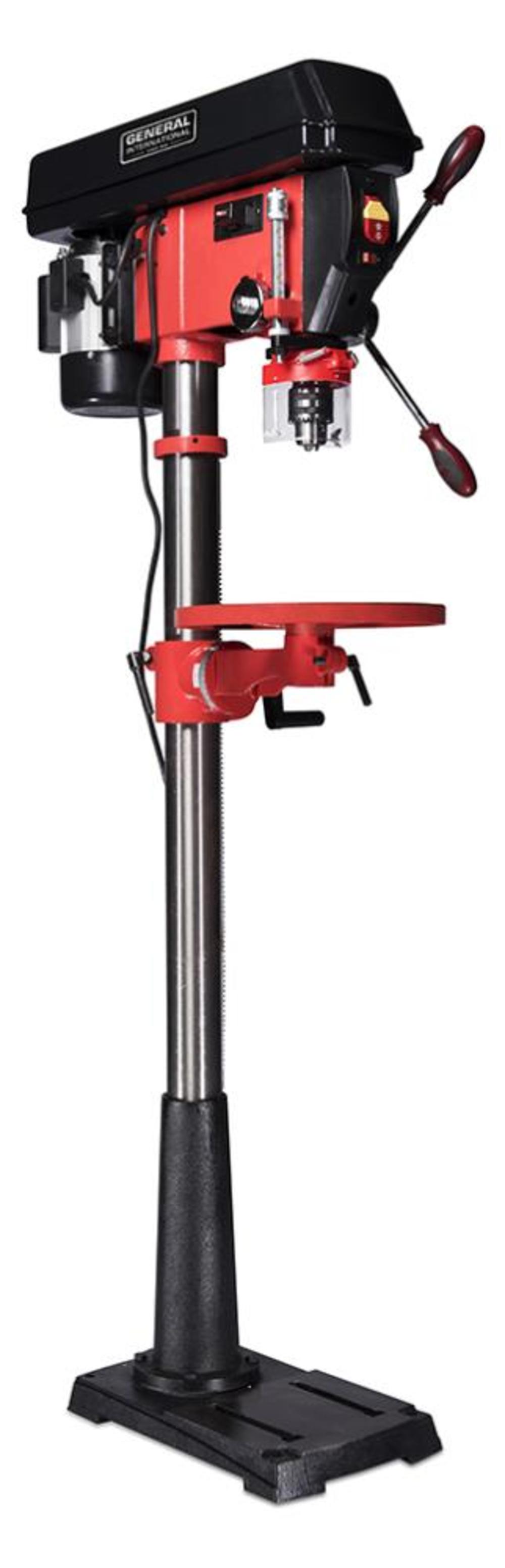 General International 15″ Floor Mount Drill Press with Laser & LED Light - Flockneti