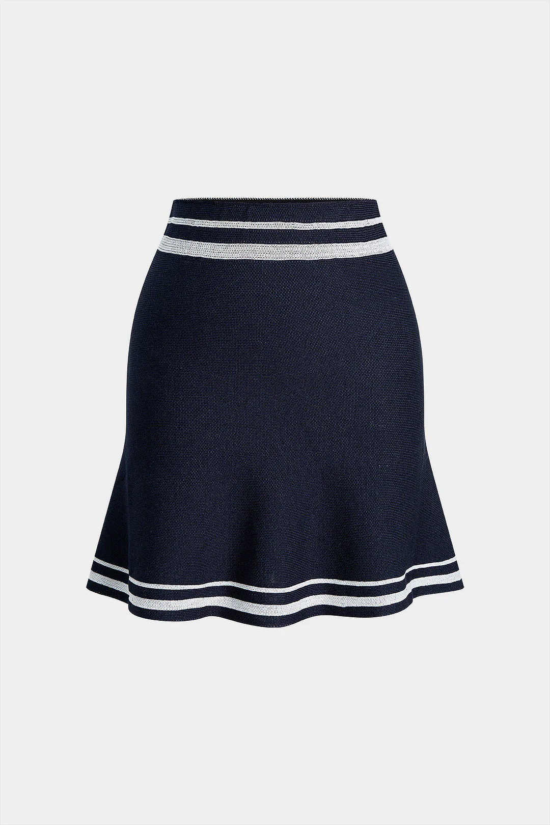 Knit Contrast Binding Skirt - Flockneti