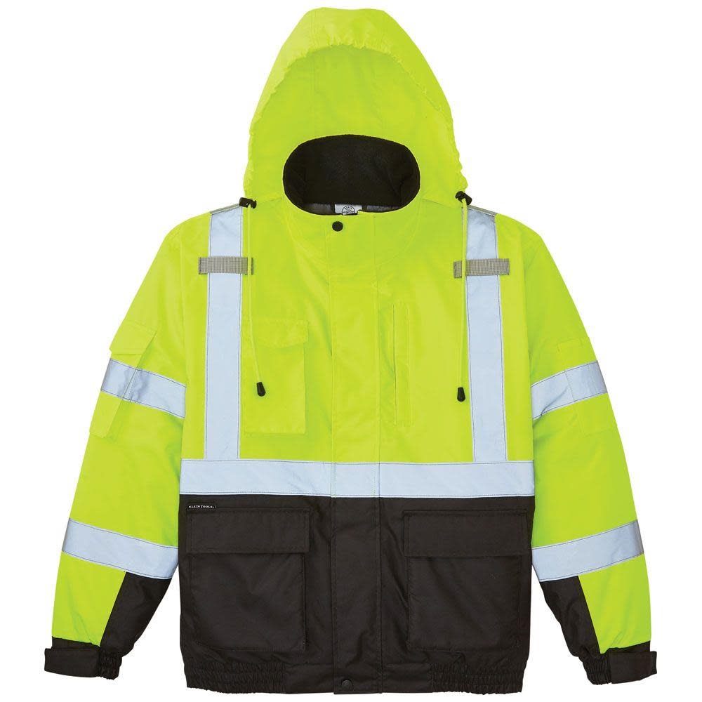 Klein Tools High Visibility Bomber Jacket 3X - Flockneti