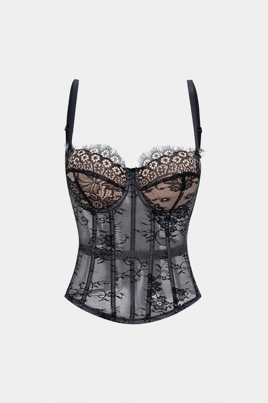 Lace Corset Lace-Up Cami Top - Flockneti