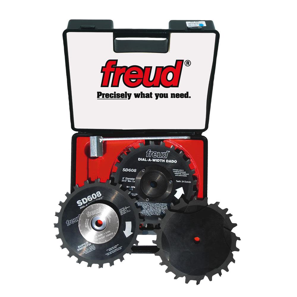 Freud 8 In. x 24T Dial-A-Width Stacked Dado Sets - Flockneti