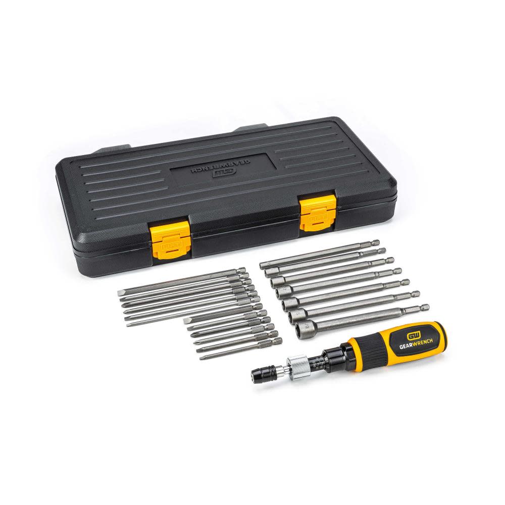 GEARWRENCH 20pc Screwdriver Set 1/4″ Drive Torque 10-50 in/Lbs - Flockneti
