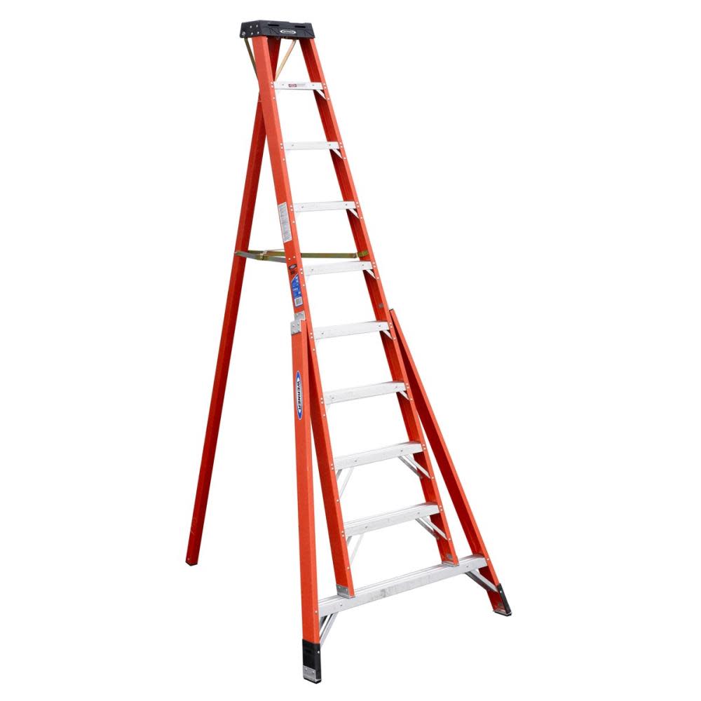 Werner 10 Ft. Type IA Fiberglass Tripod Ladder - Flockneti