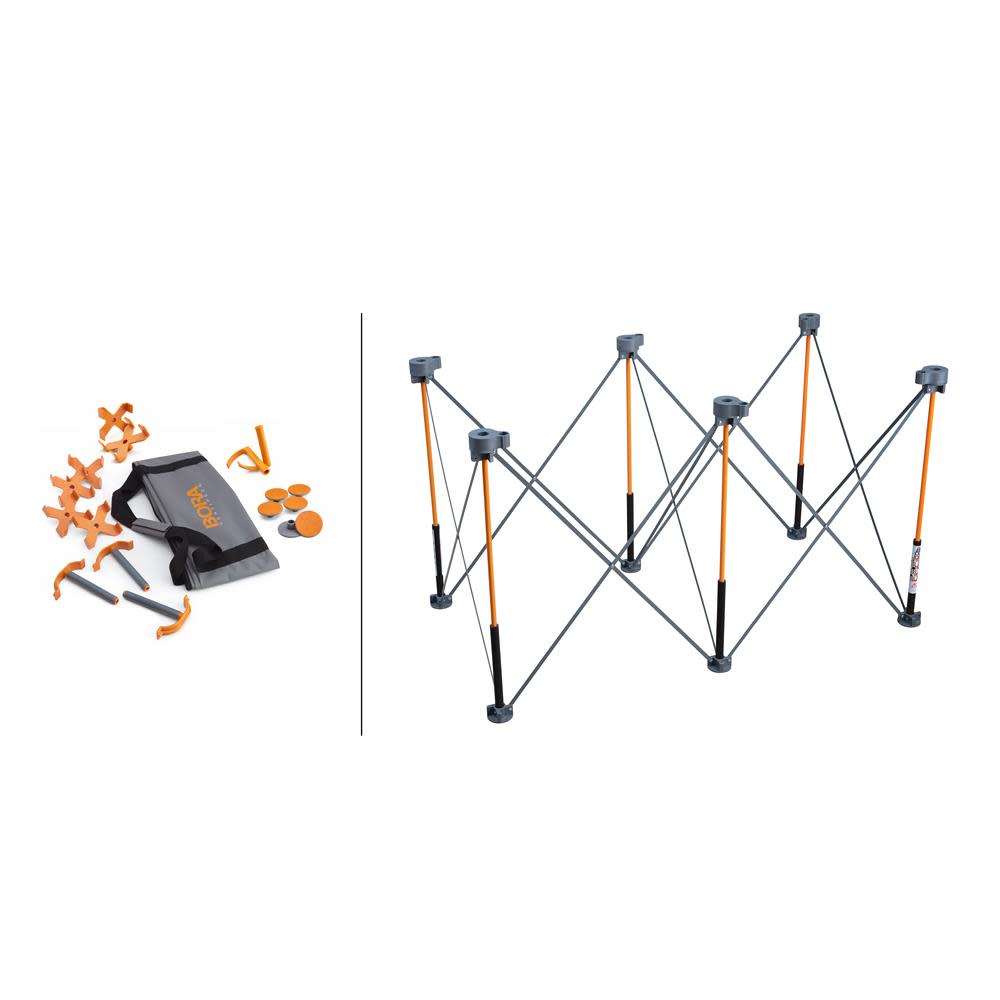 Bora Portamate 30″ x 24″ x 48″ Steel Centipede Work Support Sawhorse with BONUS Accessories - Flockneti