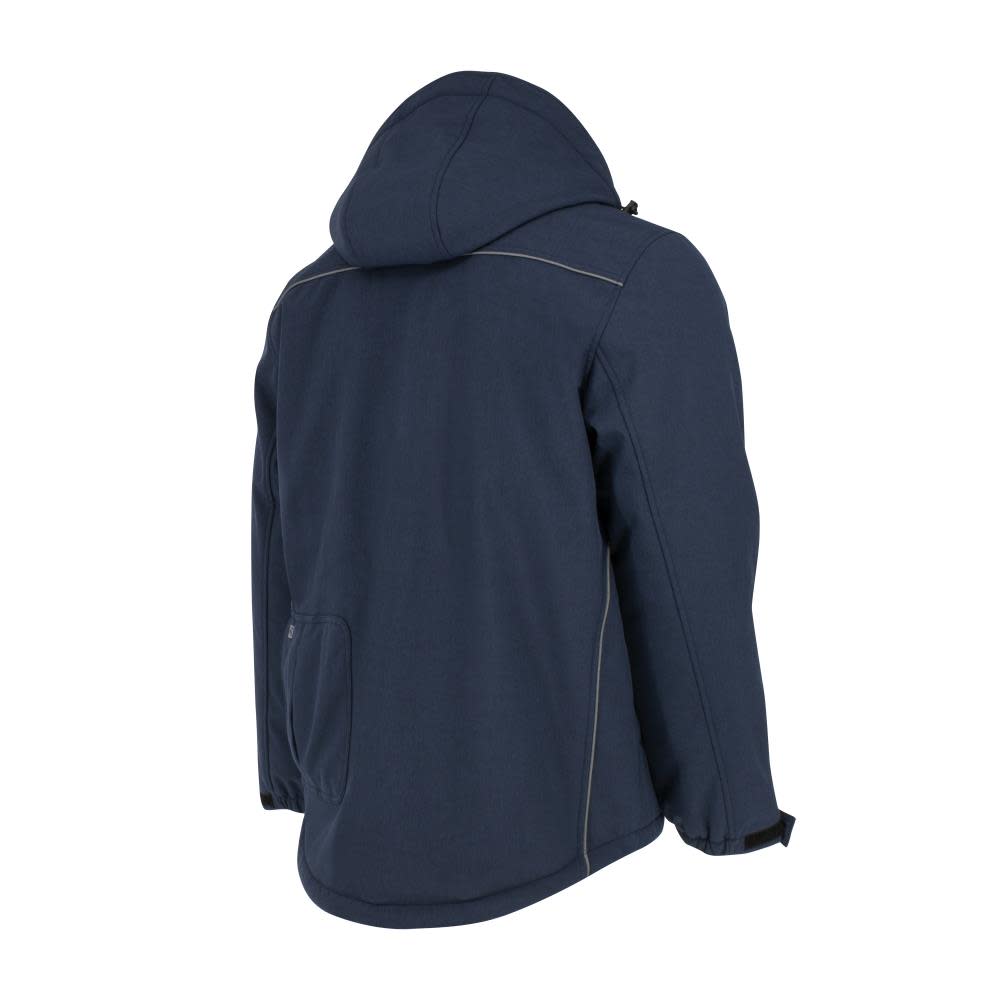 DEWALT Mens Heated Kit Soft Shell Jacket with Sherpa Lining ted Navy Small - Flockneti
