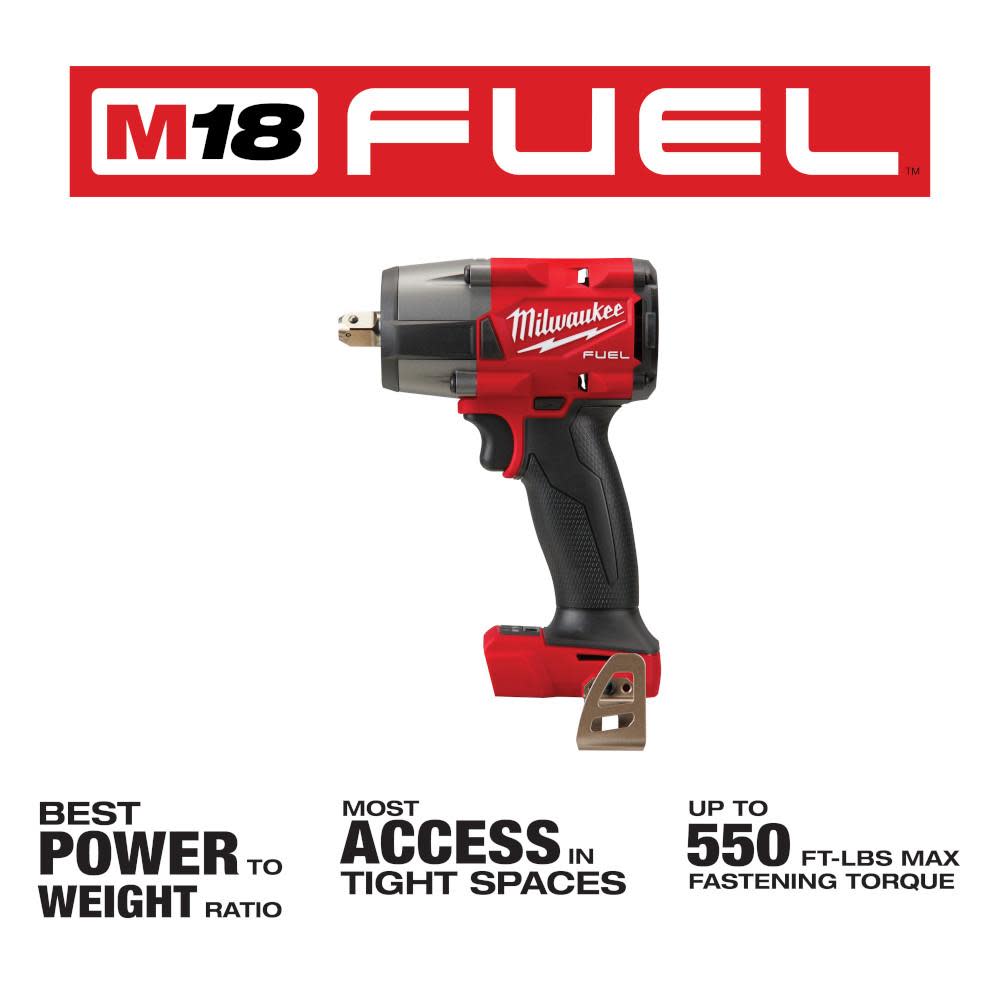 Milwaukee M18 FUEL 1/2″ Impact Wrench Bare Tool with Pin Detent Reconditioned - Flockneti