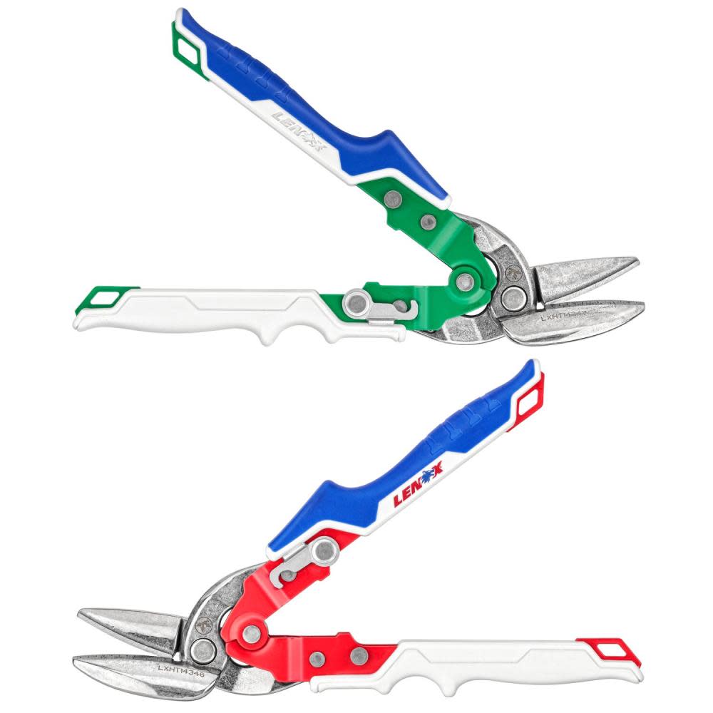 Lenox Offset Left and Right Cut Aviation Snips Combo - Flockneti