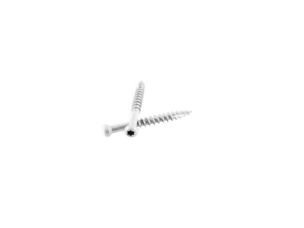 Woodpro (1LB) #7 x 2 In. White Trim Head Screws - Flockneti