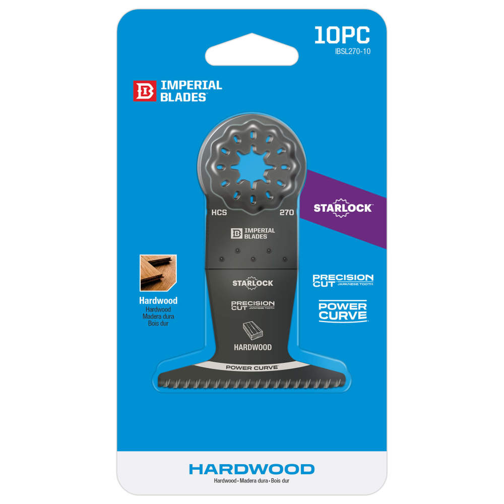 Starlock™ 2-1/2″ Japanese Tooth Power Curve Hardwood Blade, 10PC - Flockneti