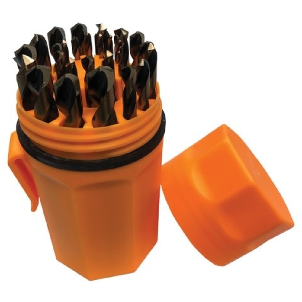 Viking Drill 29PC Bully Premium Gold and Black Drill Bit Set with Orange Ultra-Dex (1/16-1/2″) - Flockneti