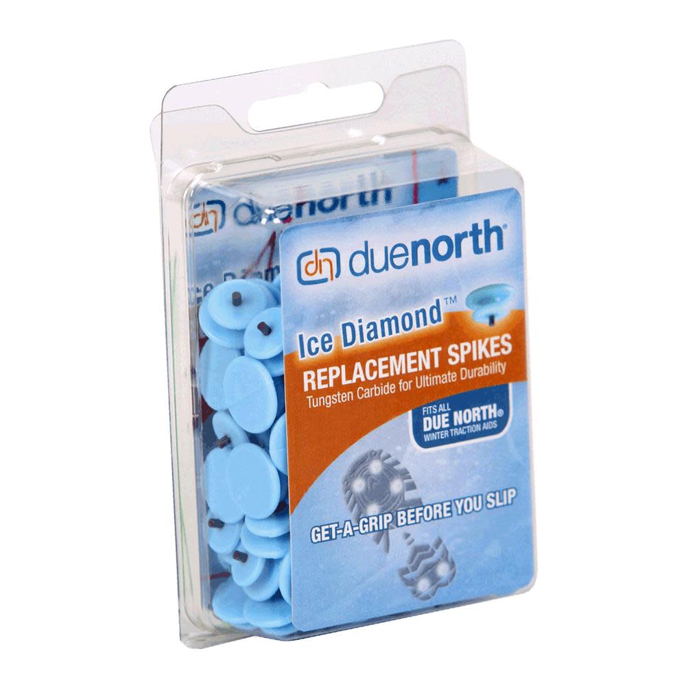 Due North Ice Diamond Replacement Spikes for Winter Traction Aids Tungsten Carbide Pack of 100 O/S - Flockneti