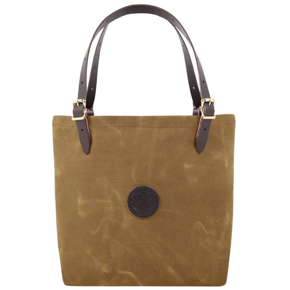 Duluth Pack 18 Liter Capacity Wax Khaki Medium Market Tote - Flockneti