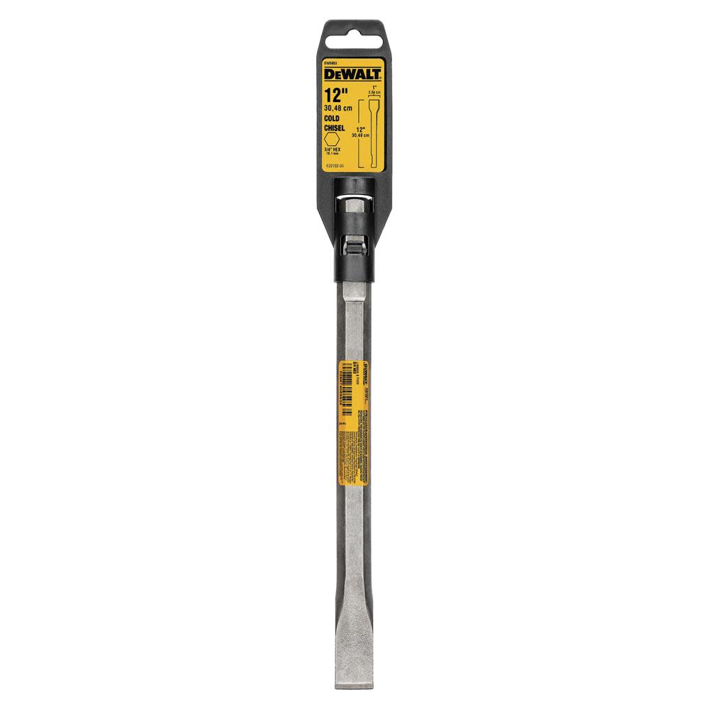 DEWALT 1In x 12In Cold Chisel 3/4In Hex Shank - Flockneti