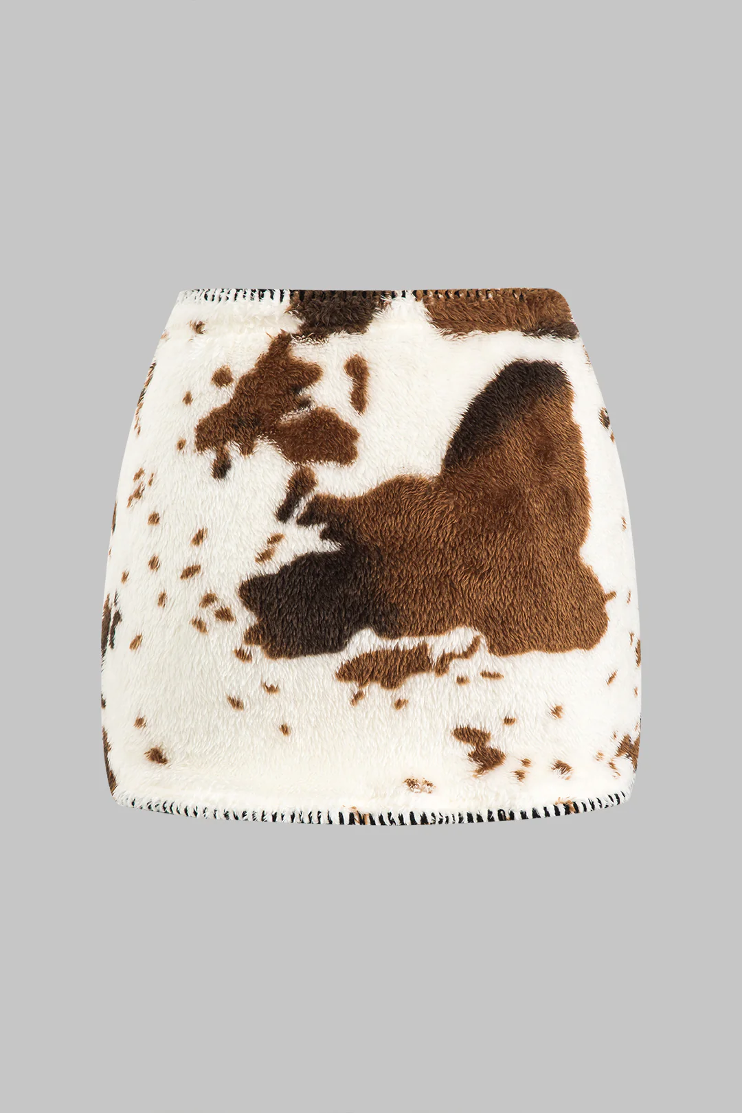 Abstract Print Stitching Detail Skirt - Flockneti