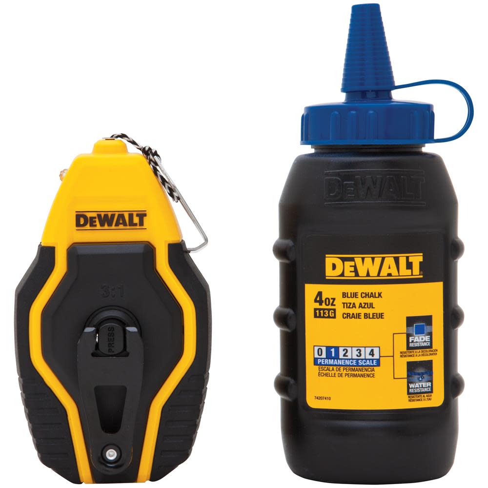 DEWALT Compact Chalk Reel with Blue Chalk - Flockneti