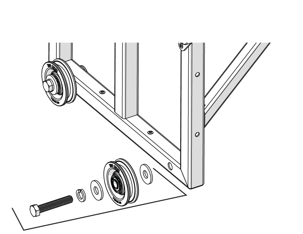 Tranzsporter TP250 & TP400 Carriage Wheel Kit - Flockneti