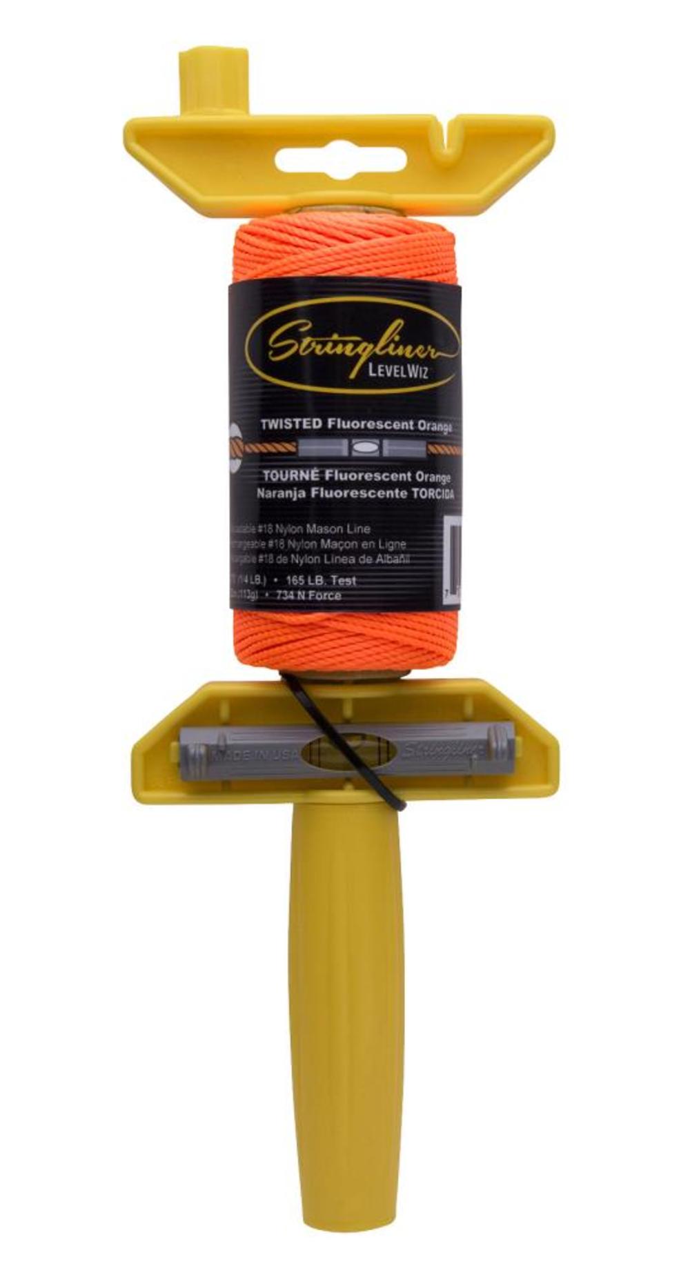 US Tape Level Wiz 270 Ft. Flo Orange Line Reel - Flockneti