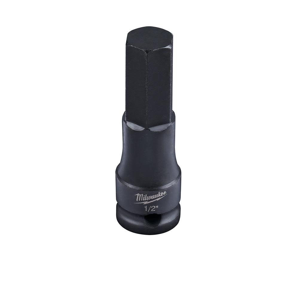 Milwaukee SHOCKWAVE Lineman’s 3/8 in. Drive 1/2 in. Hex Bit Socket - Flockneti