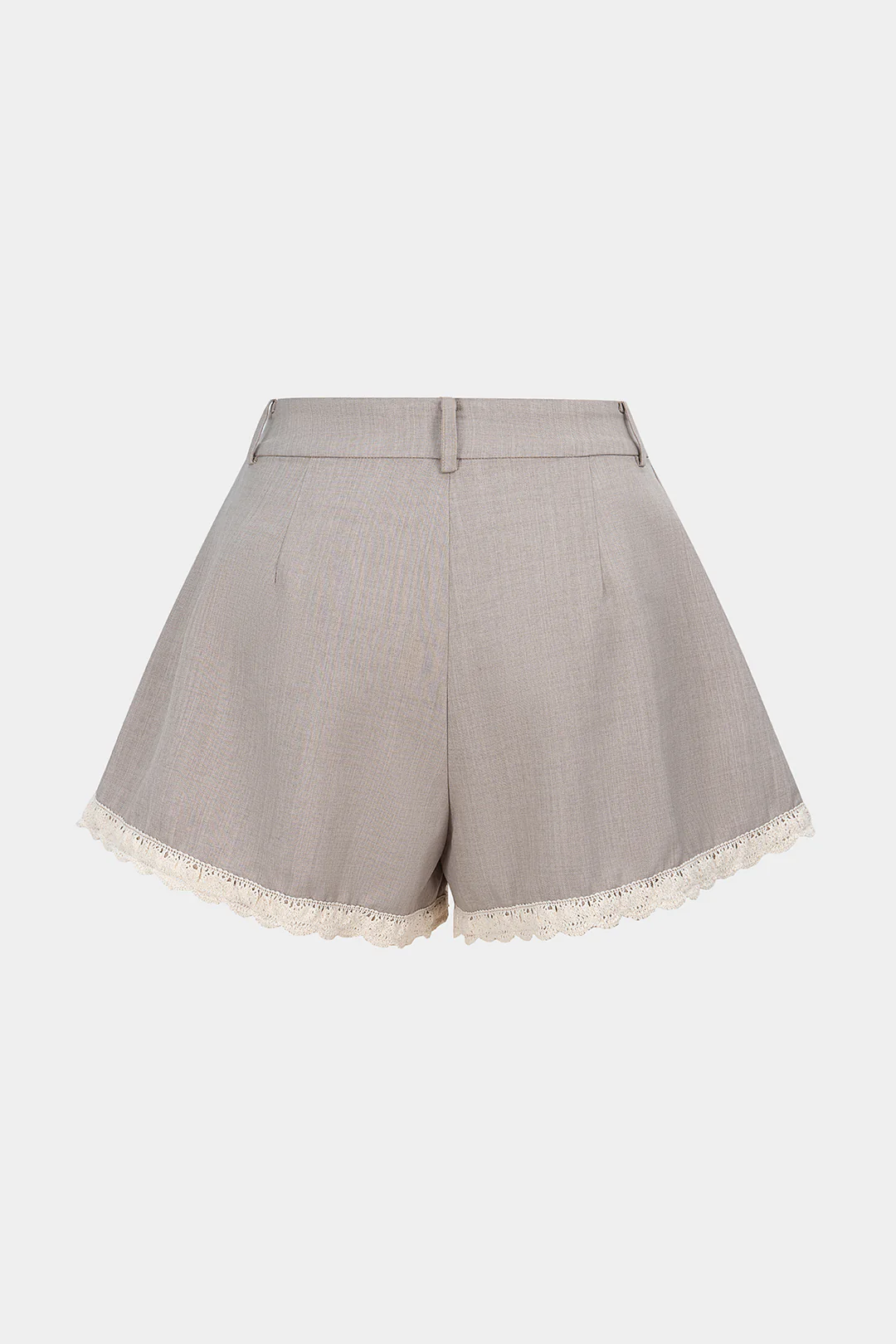 Patchwork Lace Trim Wide Leg Shorts - Flockneti