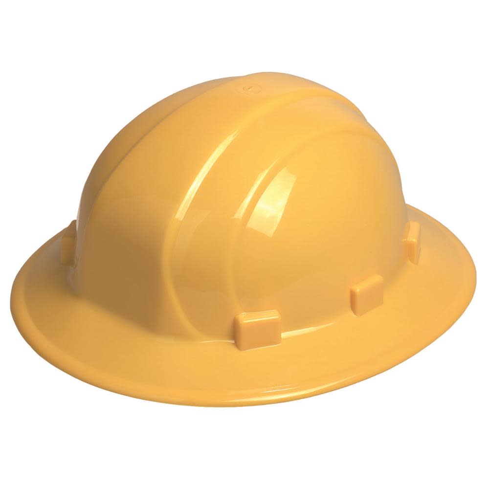 ERB Omega II Full Brim Yellow Hard Hat - Flockneti