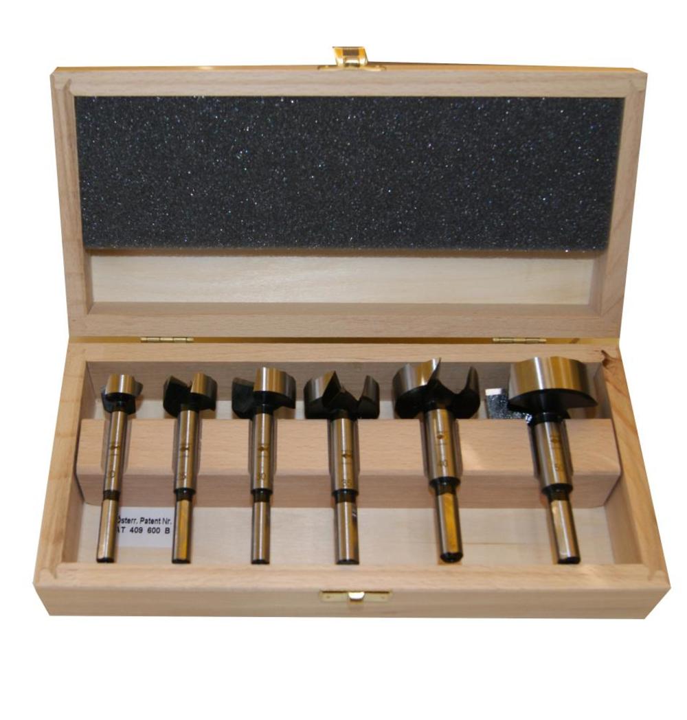 Fisch 6 pc Wood Box Metric Forstner Bit Set - Flockneti