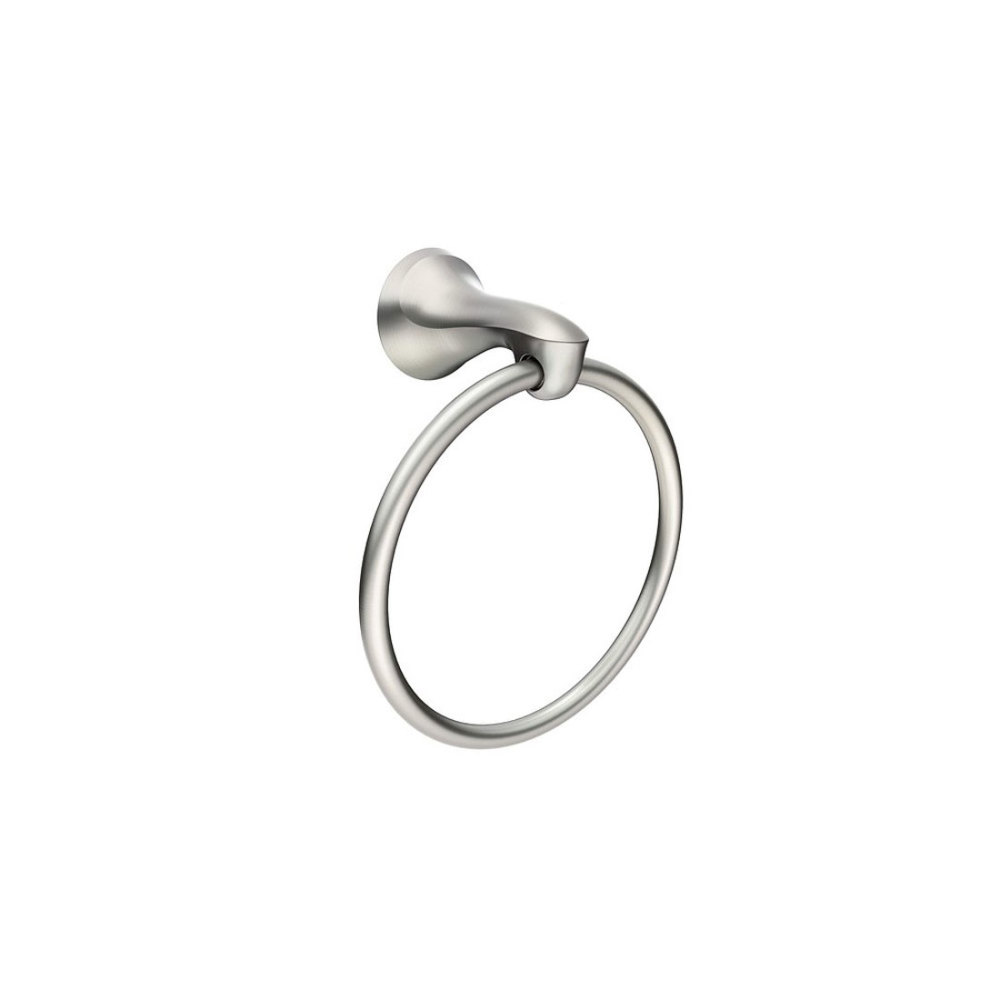 Moen Darcy Brushed Nickel Towel Ring with Press & Mark Stamp 1pk - Flockneti