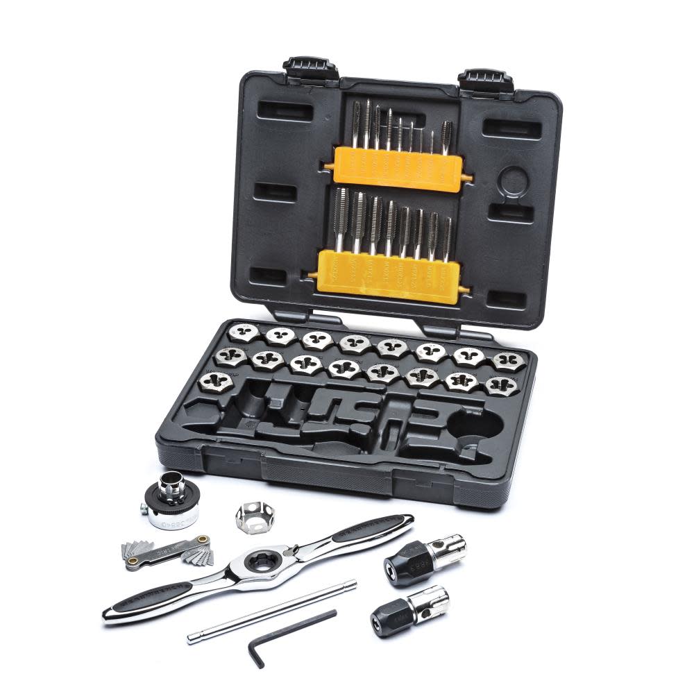 GEARWRENCH 42 Piece Metric Ratcheting Tap and Die Set - Flockneti