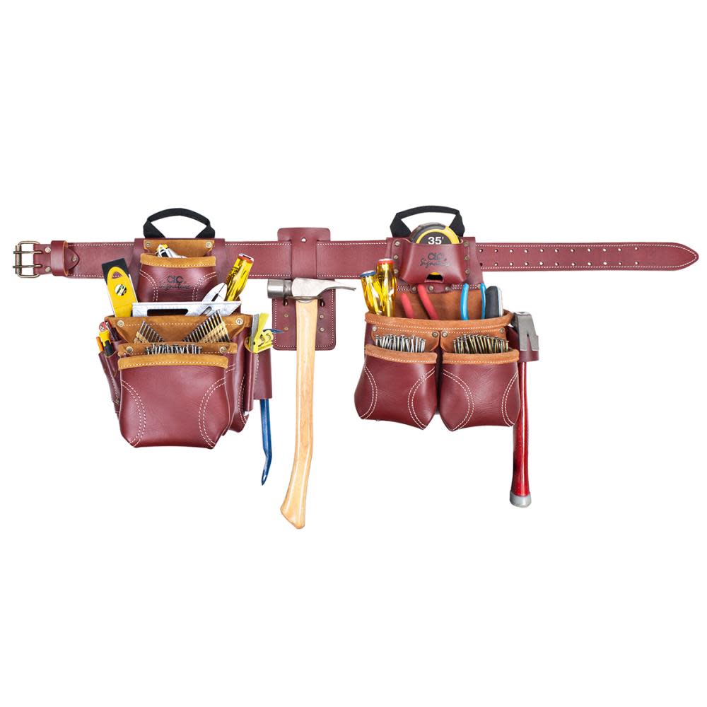 CLC 19 Pocket Top of the Line Pro Framer’s Heavy Duty Leather Combo System - Flockneti