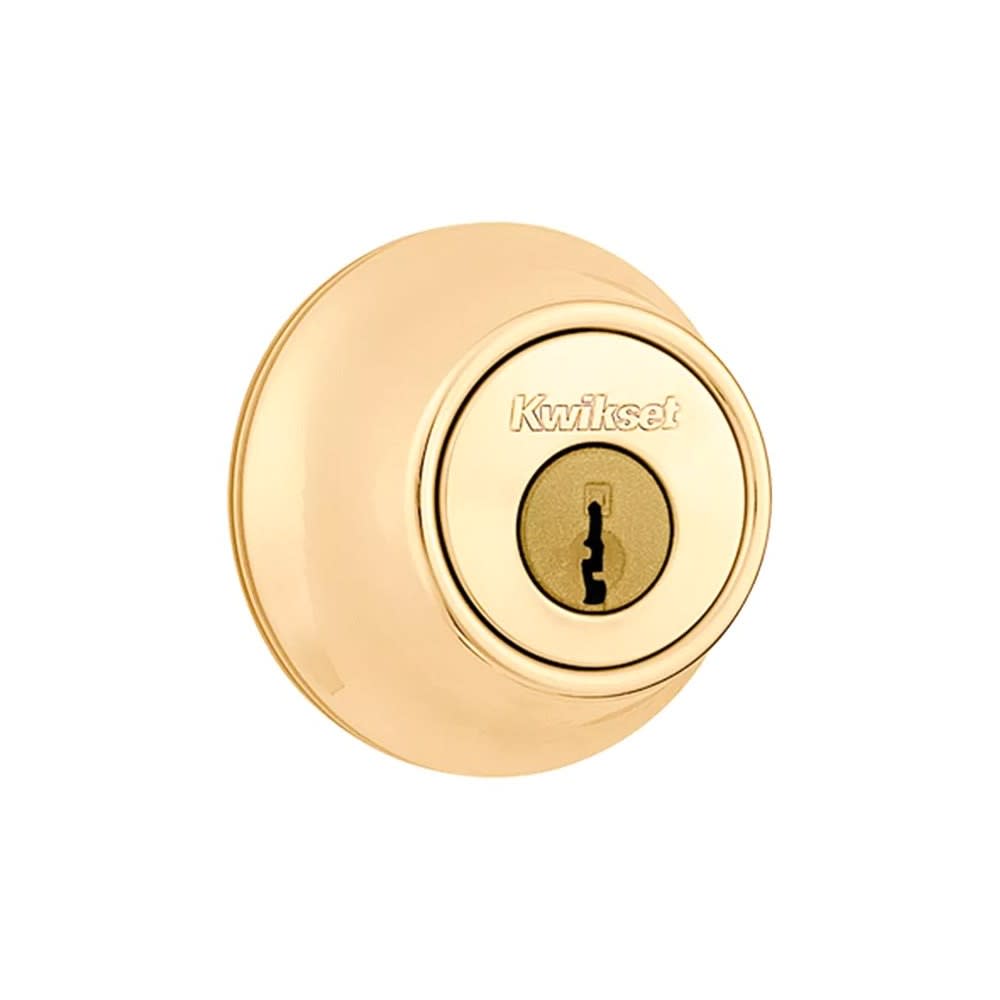 Kwikset Polished Brass Double Cylinder Door Deadbolt - Flockneti