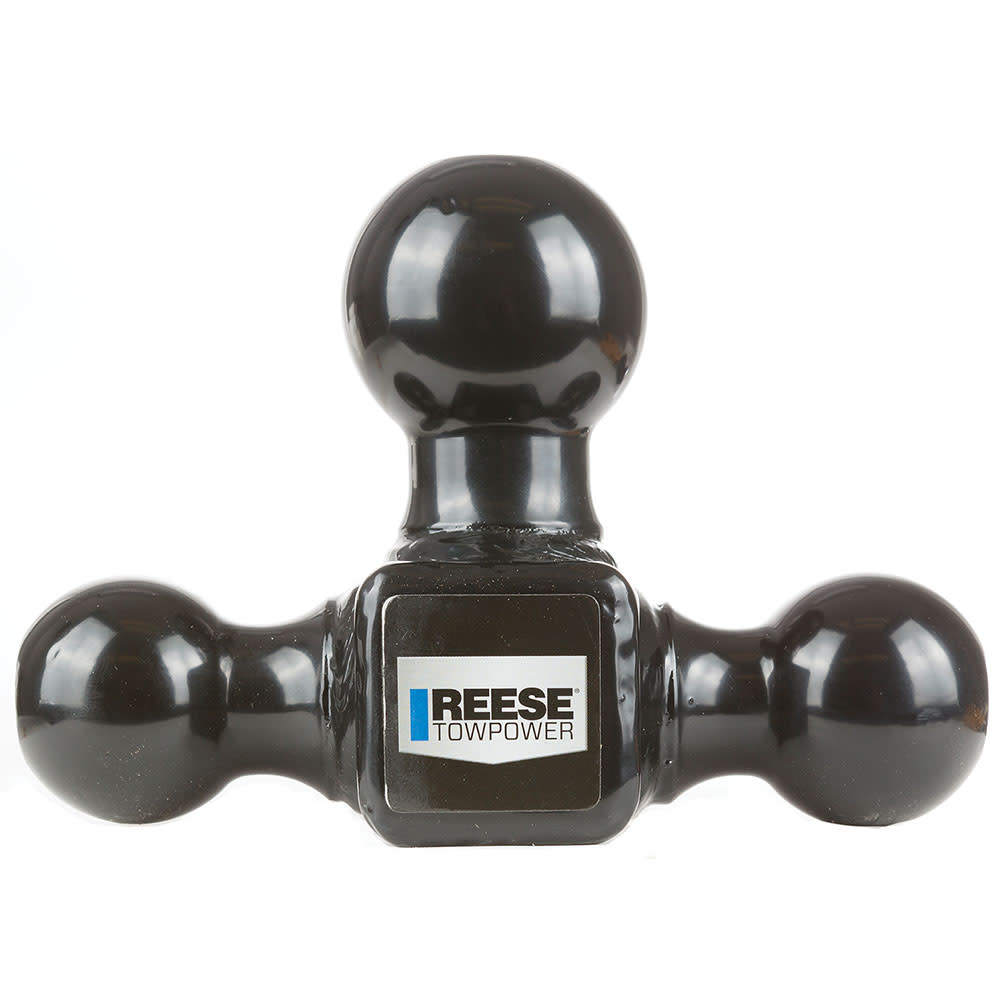 Reese 8″ 10000 lbs Black Tri Ball Trailer Hitch Ball Mount - Flockneti