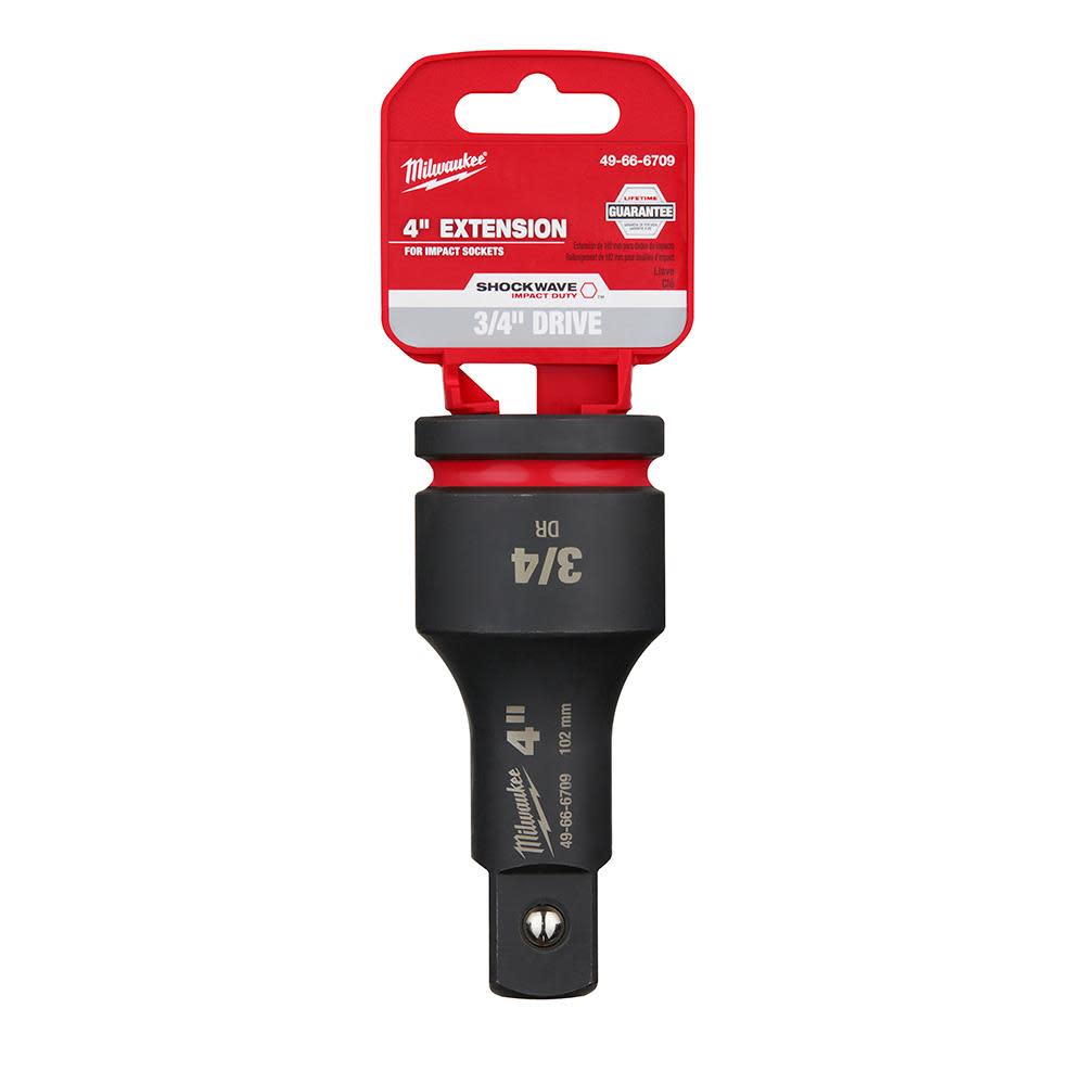 Milwaukee SHOCKWAVE Impact Duty 3/4″ Drive 4″ Extension - Flockneti