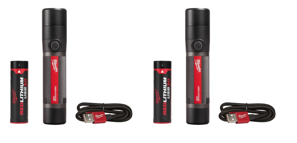 Milwaukee USB Rechargeable 800 Lumens Compact Flashlight Kit 2pk Bundle - Flockneti