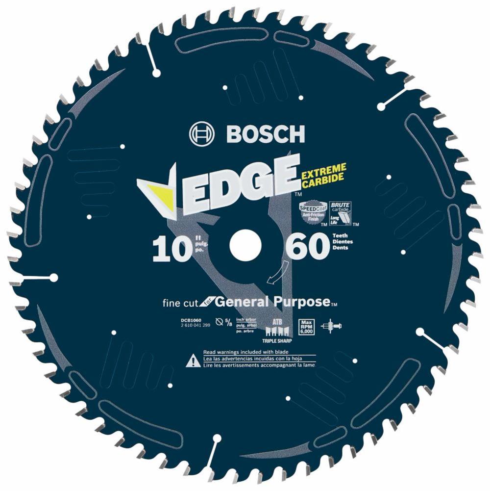 Bosch 10 In. 60 Tooth Edge Circular Saw Blade for Fine Finish - Flockneti
