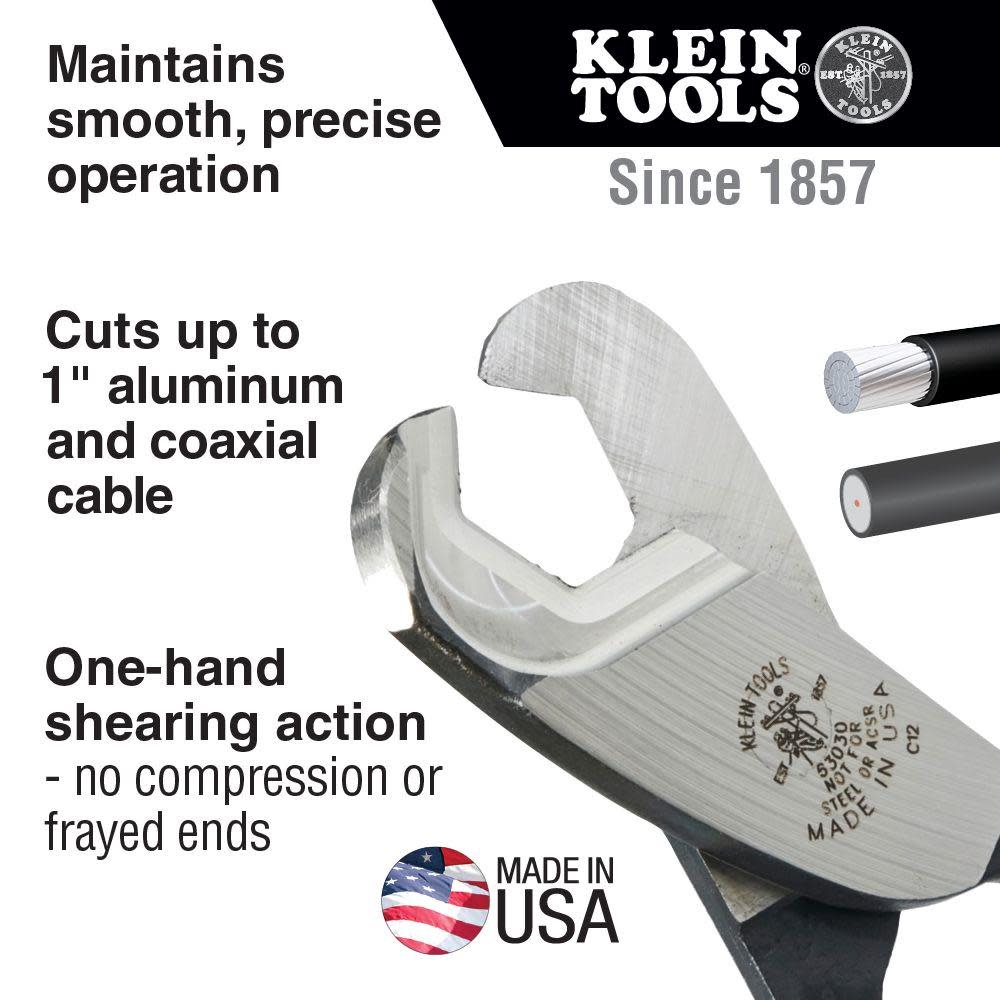 Klein Tools Cable Cutter Coaxial 1″ Capacity - Flockneti
