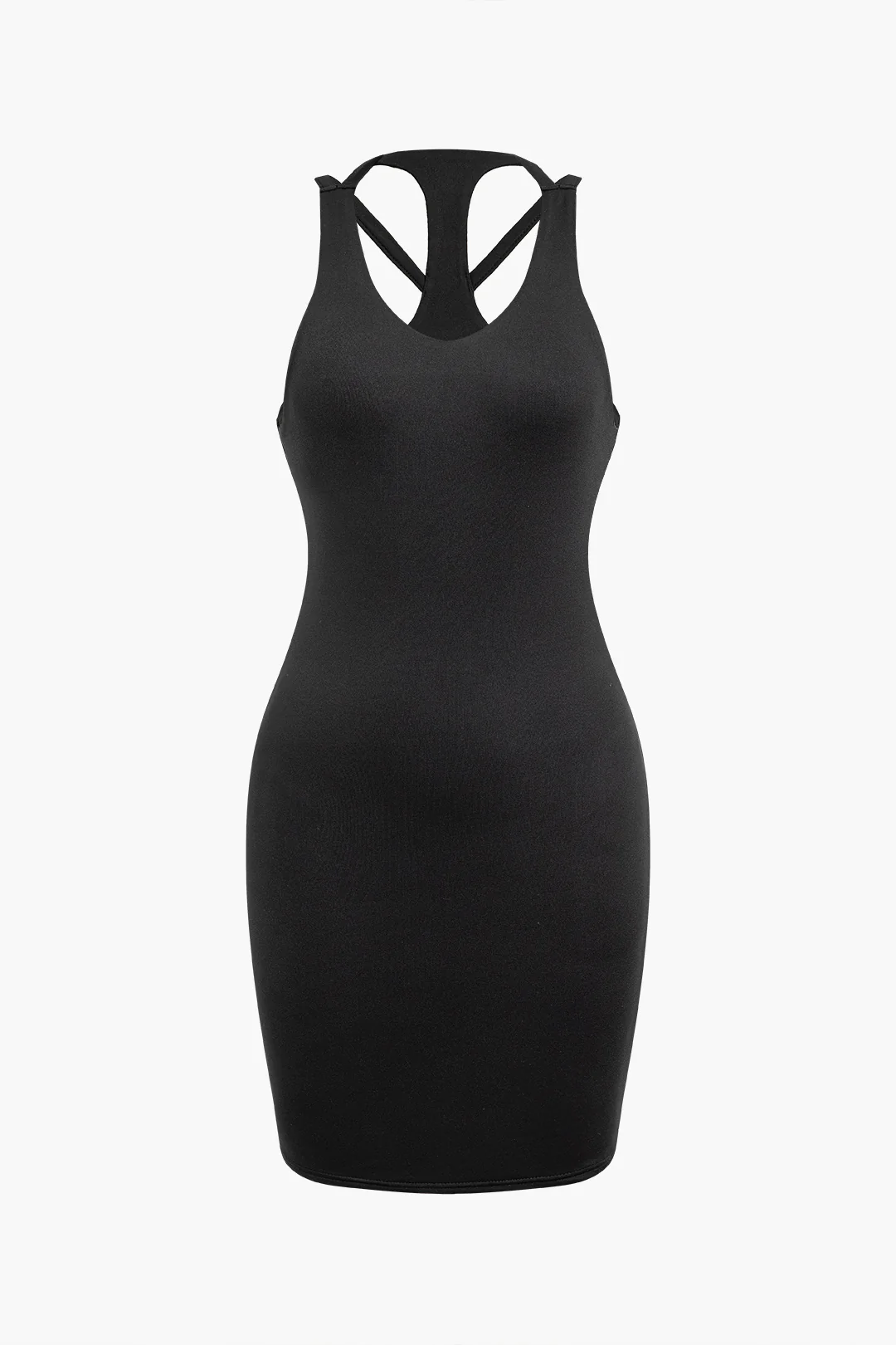 Crossed Backless Sleeveless Mini Dress - Flockneti