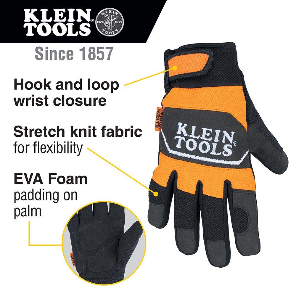 Klein Tools Winter Thermal Gloves XL - Flockneti