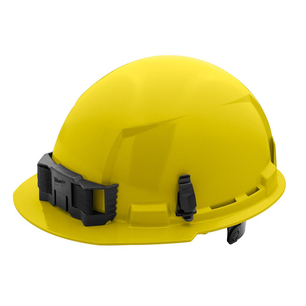 Milwaukee Yellow Front Brim Hard Hat with 6pt Ratcheting Suspension Type 1 Class E - Flockneti