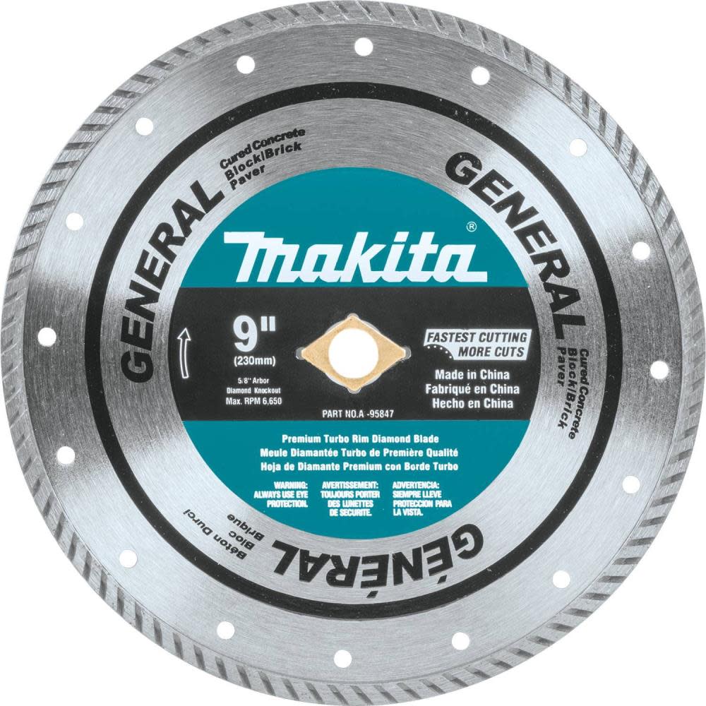 Makita 9″ Diamond Blade Turbo General Purpose - Flockneti