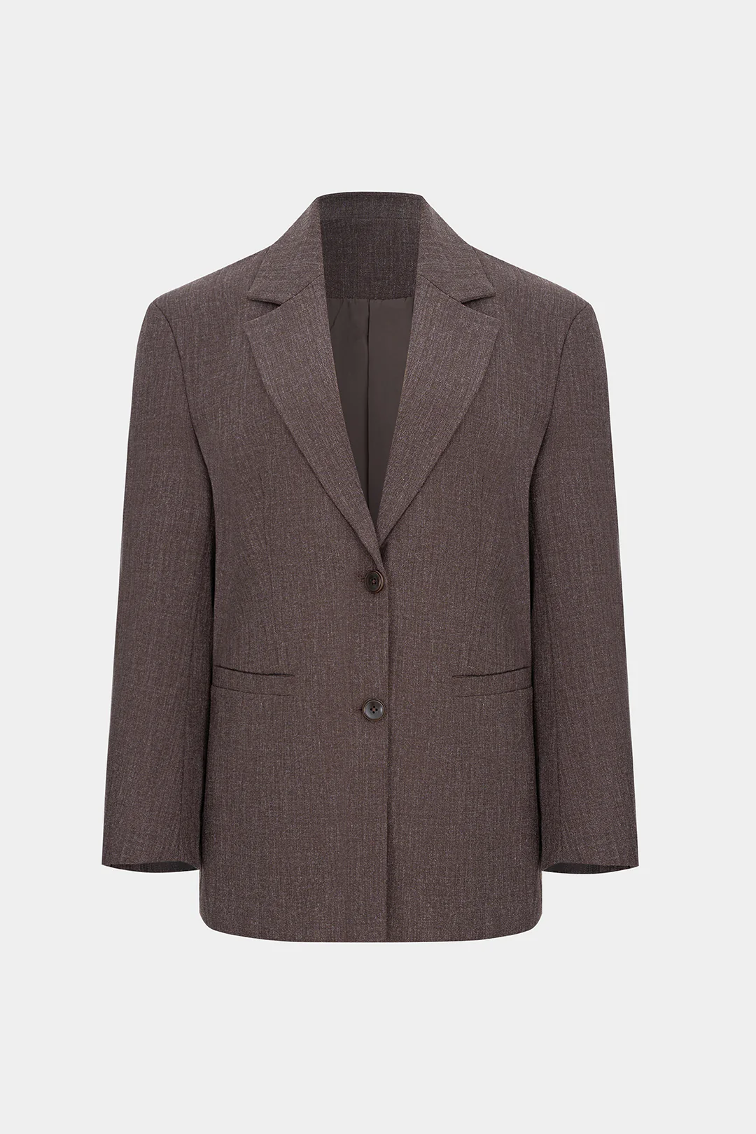 Notched Lapel Button Blazer - Flockneti