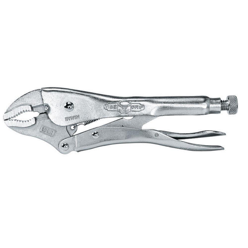 Irwin 10 In. Locking Plier with Wire Cutter 10WR Curved Jaw - Flockneti