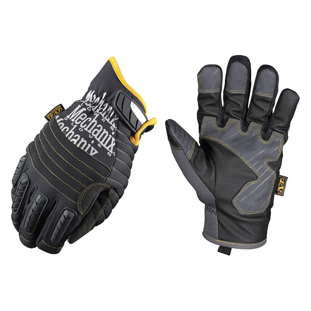 Mechanix Wear Large Gray/Black Winter Synthetic Leather Gloves - Flockneti